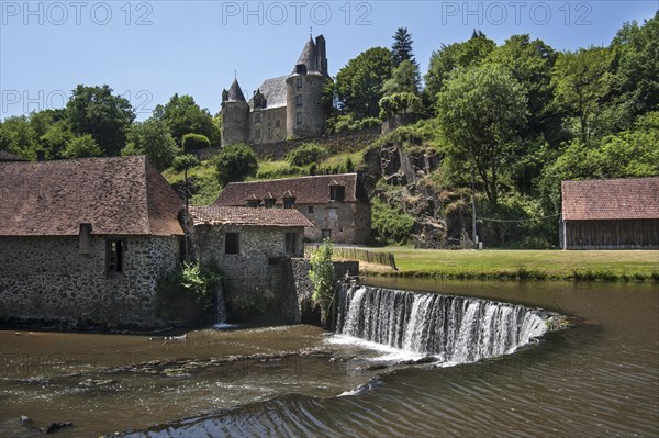 The castle Chateau de la Forge at Savignac-Ledrier along the Auvezere river