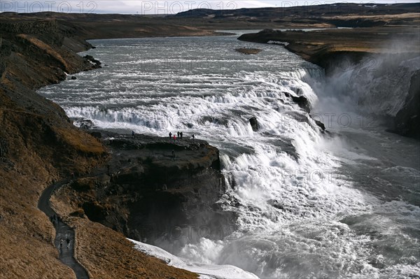 Gullfoss Waterfall in the South of Iceland