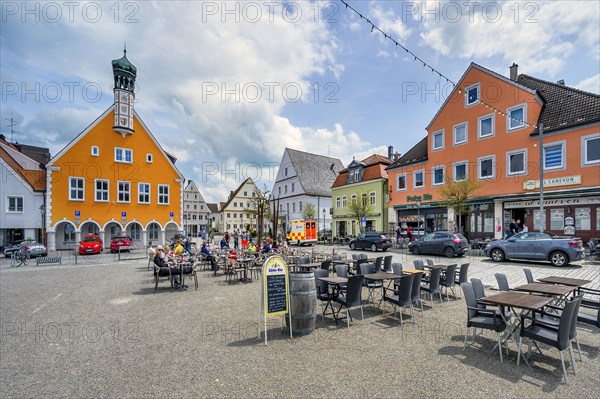 Market square with town hall
