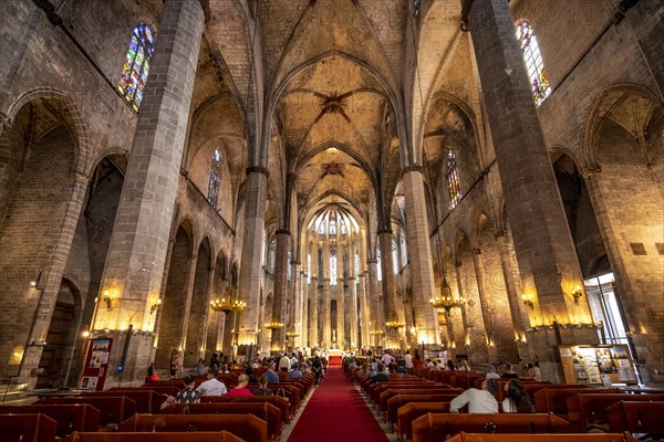 Interior view of Barcelona Cathedral