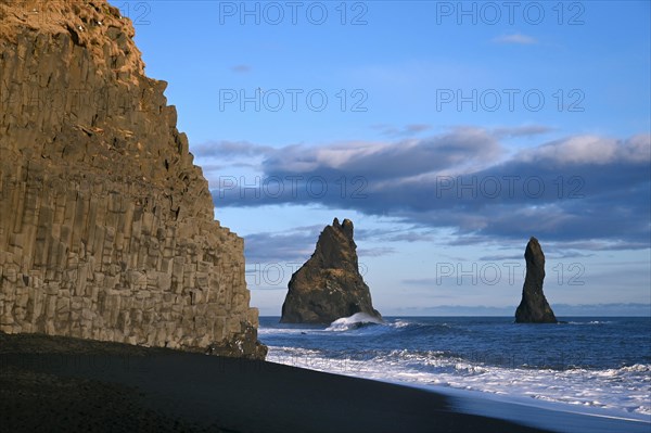 Reynisfjara Black Sand Beach on the South Coast of Iceland