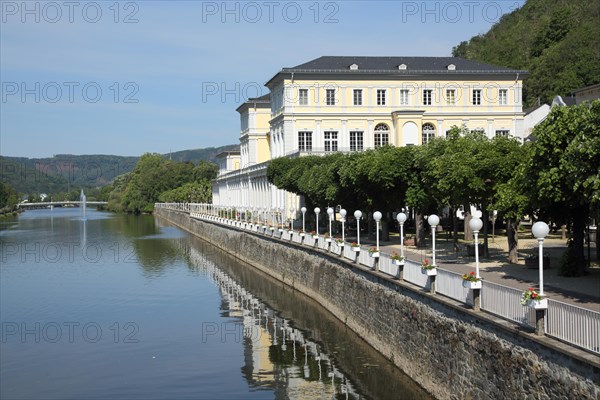 Lahn riverside promenade and baroque UNESCO casino built in 1720