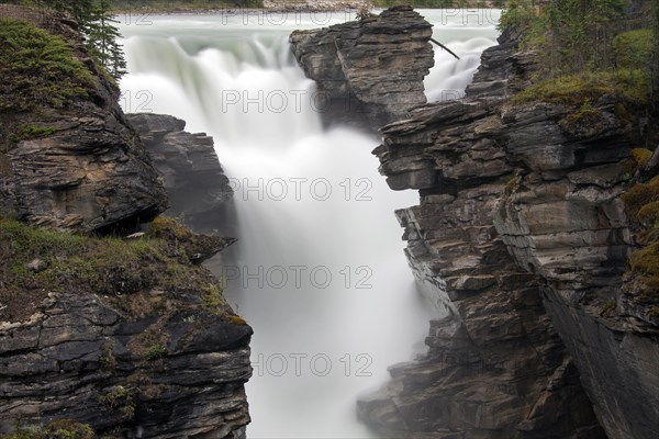 Athabasca Falls of the Athabasca river in the Jasper National Park