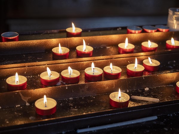 Candles in the Cathedral of San Giusto on Capitoline Hill