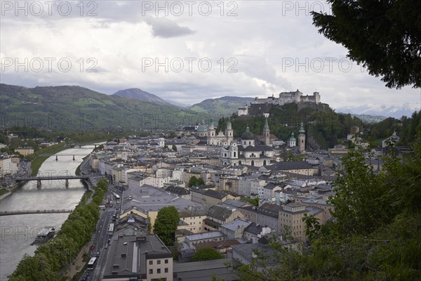 View of the Old Town and Hohensalzburg Fortress