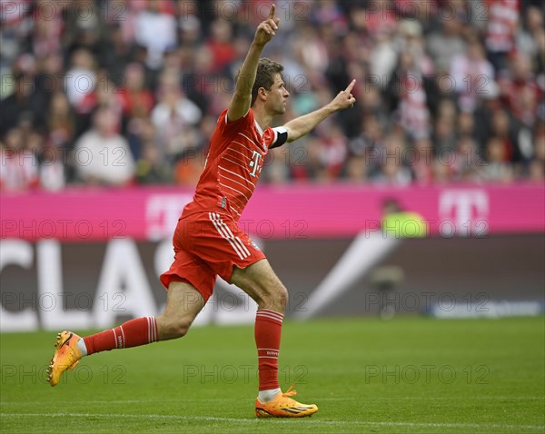 Goal celebration Thomas Mueller FC Bayern Muenchen FCB