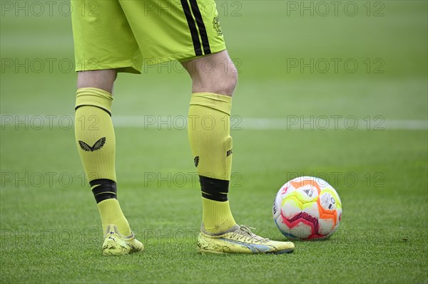 Legs of goalkeeper Lukas Hradecky Bayer 04 Leverkusen