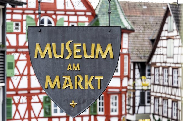 Historic old town with half-timbered buildings