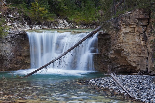 Waterfall in the Johnston Canyon