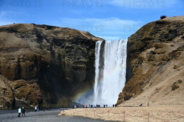 Skogafoss Waterfall on the South Coast of Iceland