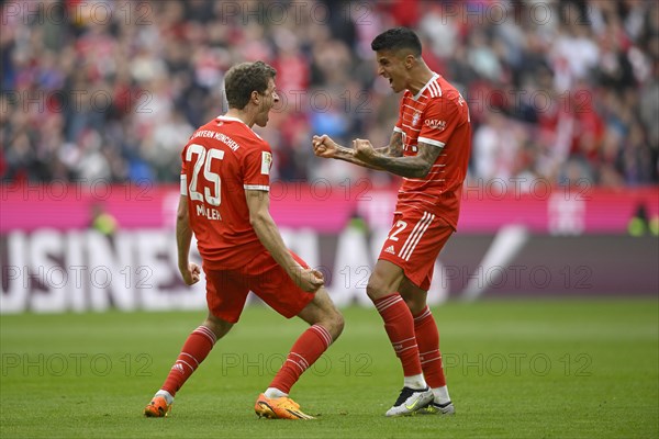 Goal celebration Thomas Mueller FC Bayern Muenchen FCB