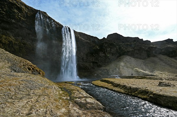 Seljalandsfoss Waterfall on the South Coast of Iceland