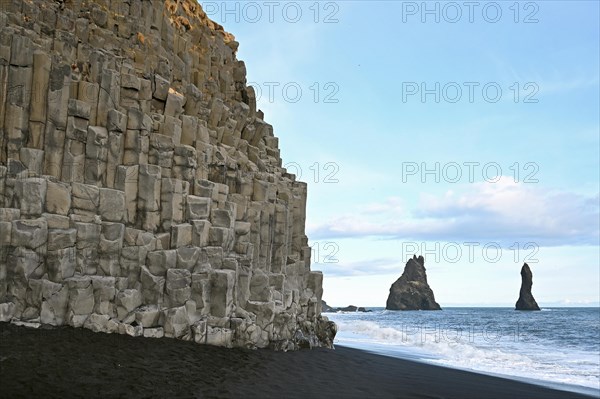 Reynisfjara Black Sand Beach on the South Coast of Iceland