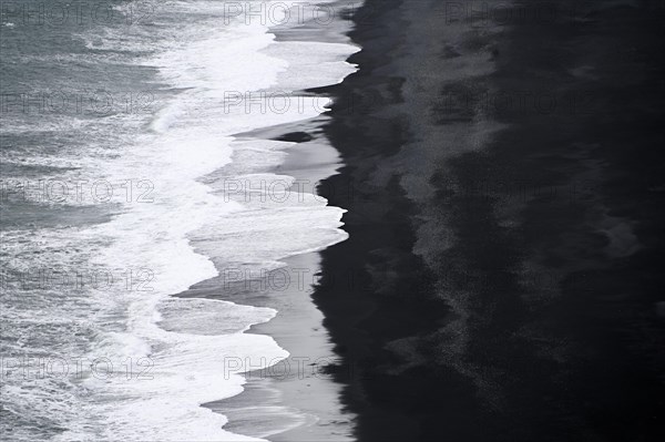 Reynisfjara Black Sand Beach on the South Coast of Iceland