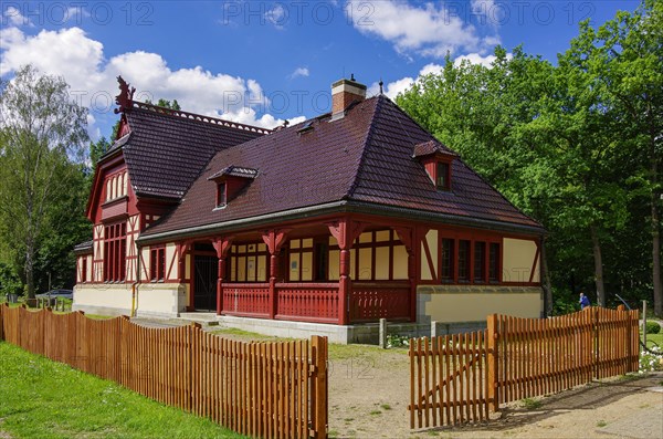 Rear view of the Imperial Pavilion of the Kaiserbahnhof Joachimsthal