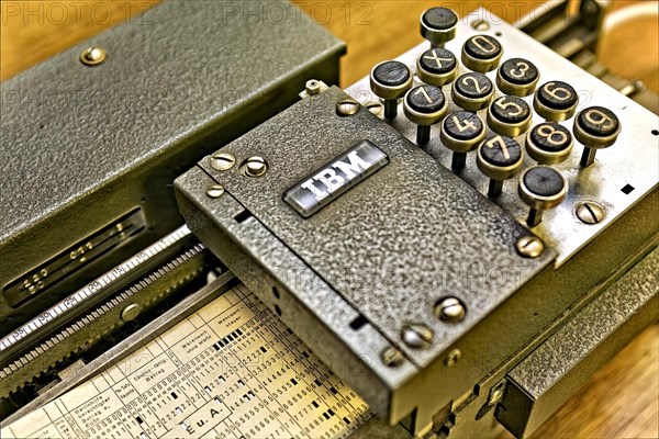 IBM: The historic Hollerith punch was used to record data on punched cards. Punch cards were an important tool for data entry and data processing