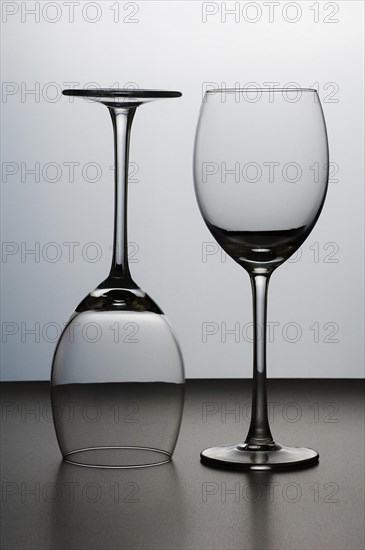 Two empty glasses