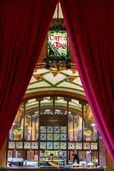 Cafe Restaurant in the concert hall Palau de la Musica Catalana