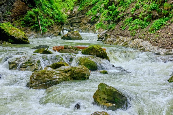 Breitach mountain river and Breitach gorge