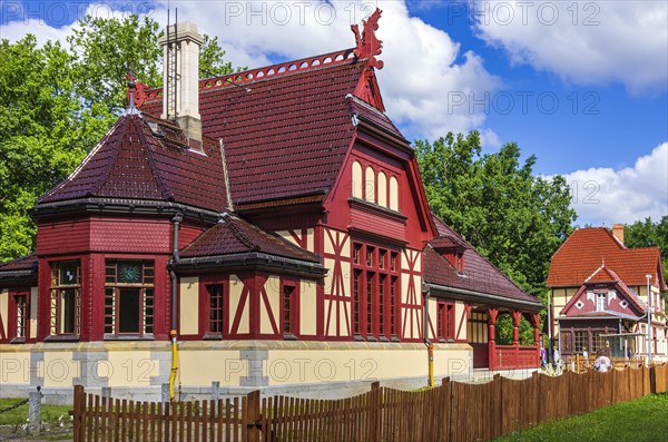 Rear view of the Imperial Pavilion of the Kaiserbahnhof Joachimsthal