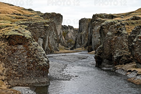 Canyon Fjadrargljufur on the south coast of Iceland