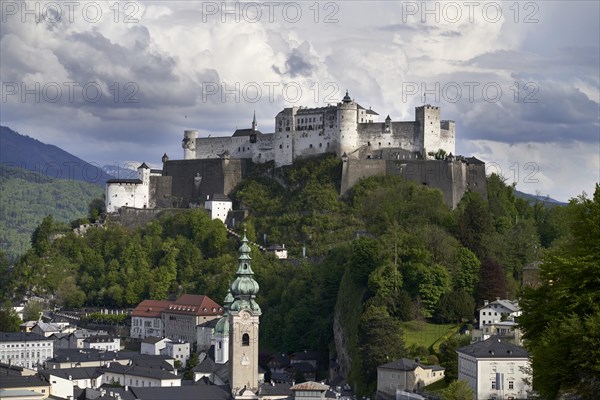 View of the Old Town and Hohensalzburg Fortress