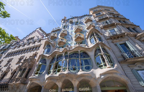 Facade of Casa Batllo by Antoni Gaudi