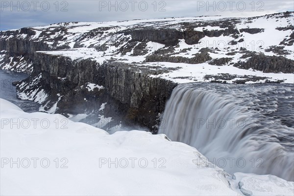 Dettifoss on the Joekulsa a Fjoellum river in winter