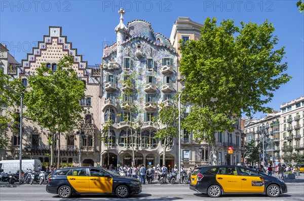 Facade of Casa Batllo by Antoni Gaudi