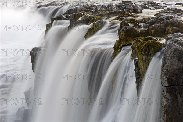 Selfoss waterfall on the river Joekulsa a Fjoellum in in the Joekulsargljufur canyon in winter