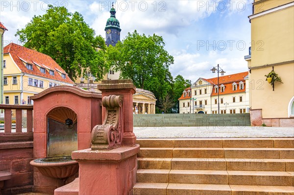 View across the market towards the Old Guardhouse