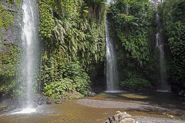 Benang Kelambu Waterfalls in tropical forest near the village Aik Berik