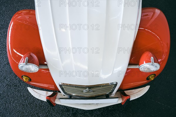 Front and bonnet of a Citroen 2CV classic car