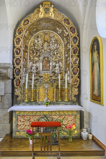 Side altar with black Madonna