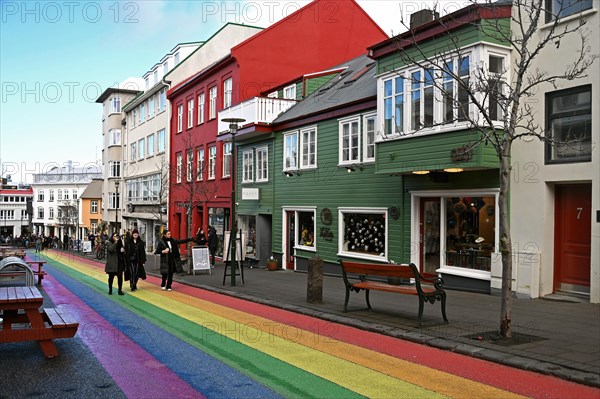 Colourful houses on Rainbow Street