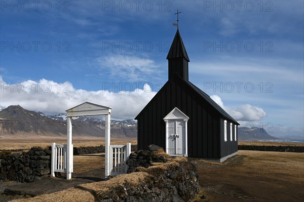 Budir Black Church on the Snaefellsnes Peninsula in the West of Iceland