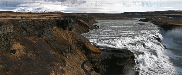 Gullfoss Waterfall in the South of Iceland