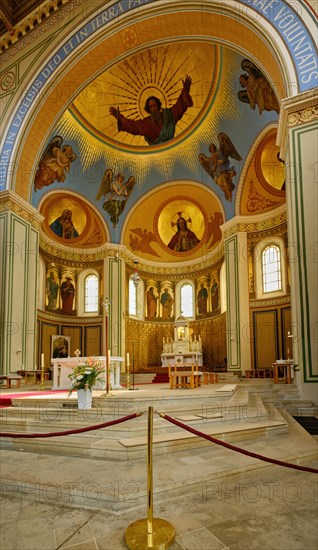 Interior and view towards chancel and apse