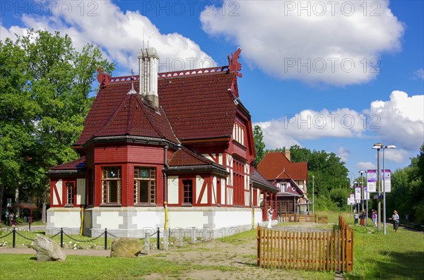 Rear view of the Imperial Pavilion of the Kaiserbahnhof Joachimsthal