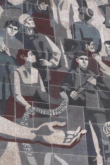 Wall painting The path of the red flag for the 20th anniversary of the GDR