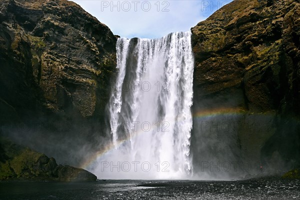 Skogafoss Waterfall on the South Coast of Iceland