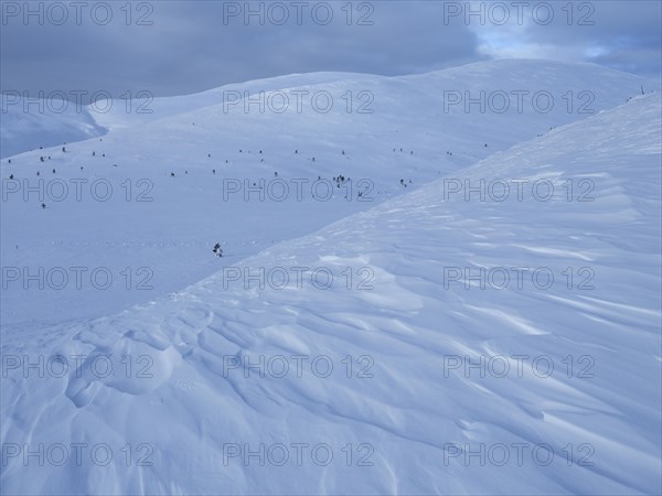 Above the tree line in wintery Pallas Yllaestunturi National Park