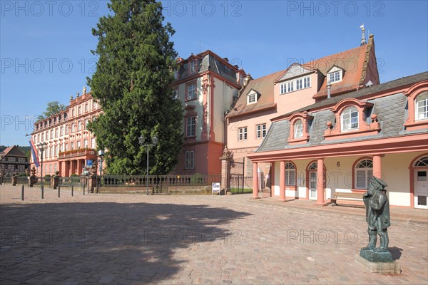 Baroque castle and statue