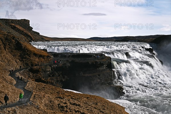 Gullfoss Waterfall in the South of Iceland