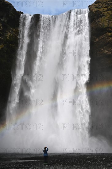 Skogafoss Waterfall on the South Coast of Iceland