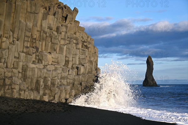 Reynisfjara Black Sand Beach on the South Coast of Iceland