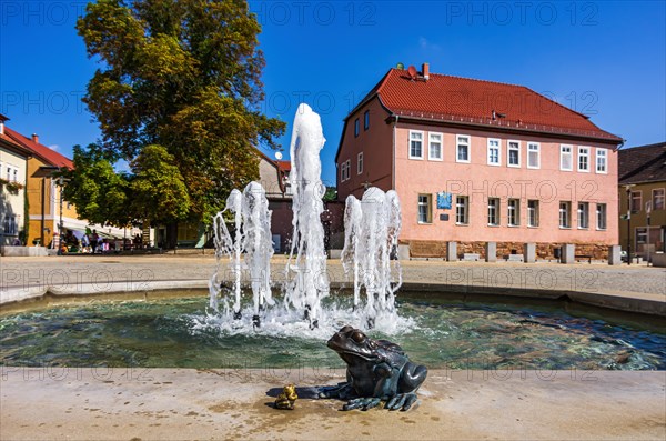 Market fountain at the market of Bad Frankenhausen