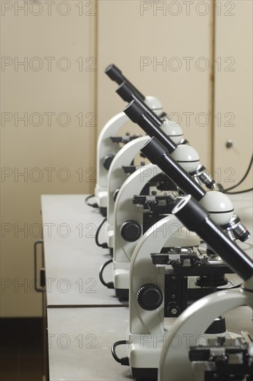 Microscopes inside a laboratory Beirut Lebanon Middle East Asia