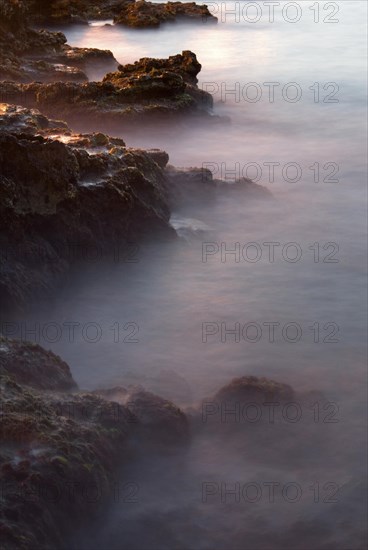 Seashore at night Beirut Lebanon Middle East Asia