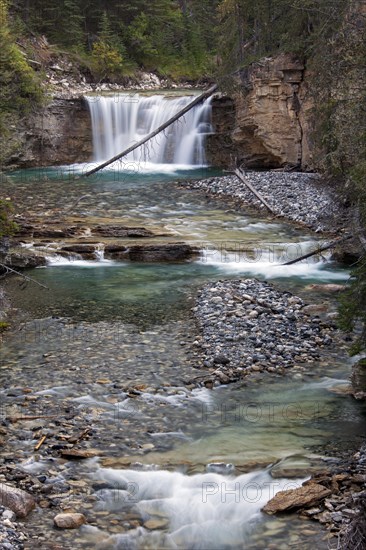 Waterfall in the Johnston Canyon